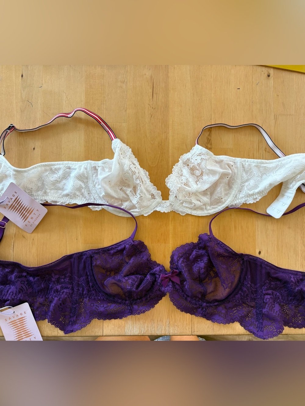 2 Savage x Fenty underwire lace bras 36A
